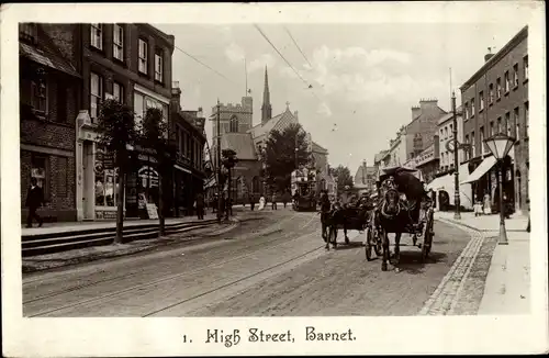 Ak Barnet London England, High Street