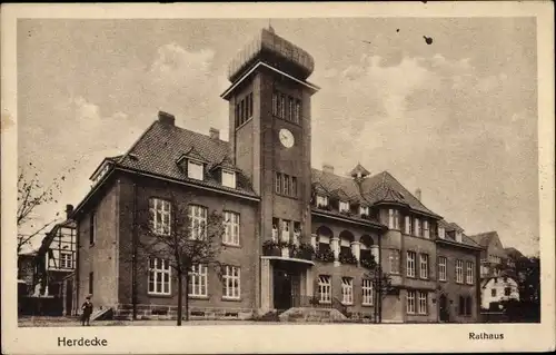 Ak Herdecke an der Ruhr, Rathaus