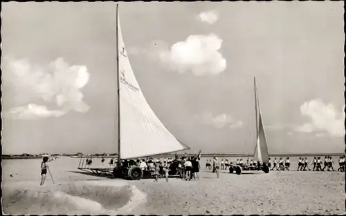 Ak Nordseebad Sankt Peter Ording, Strandsegler