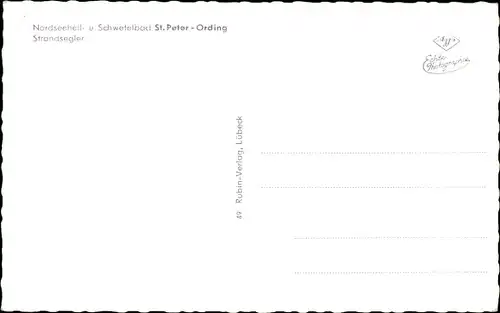 Ak Nordseebad Sankt Peter Ording, Strandsegler