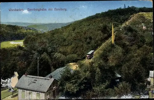 Ak Wiesbaden in Hessen, Nerobergbahn, Neroberg