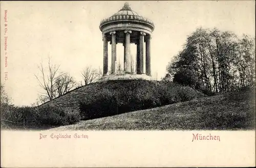 Ak München, Der Englische Garten, Pavillon