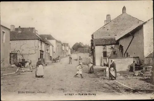 Ak Vitrey Haute Saône, Rue de Borey