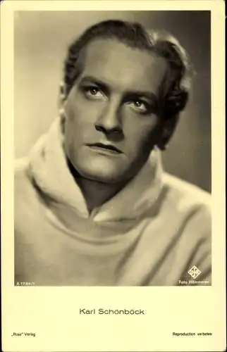 Ak Schauspieler Karl Schönböck, Portrait