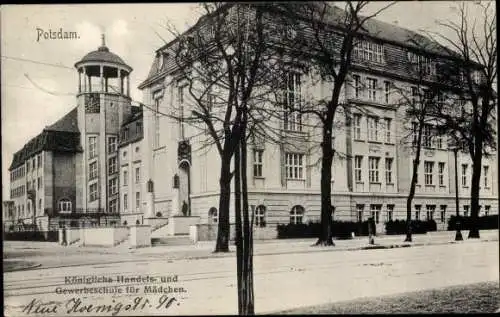 Ak Potsdam in Brandenburg, Königliche Handels und Gewerbeschule für Mädchen