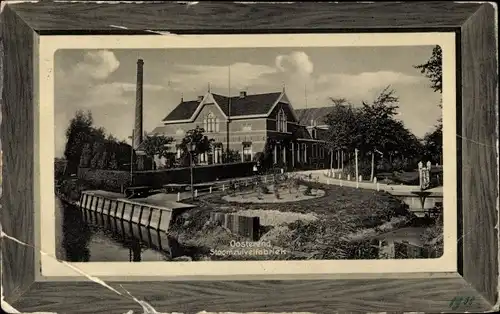 Passepartout Ak Oosterend Friesland Niederlande, Stoomzuivelfabriek