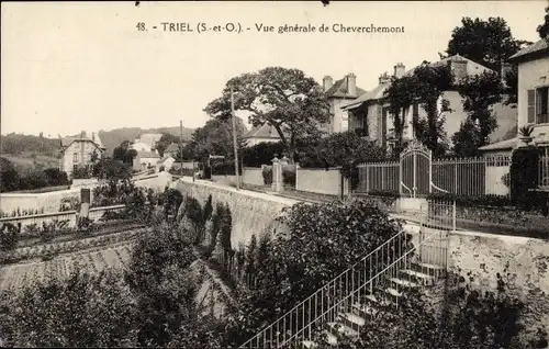 Ak Triel sur Seine Yvelines, Vue generale de Cheverchemont