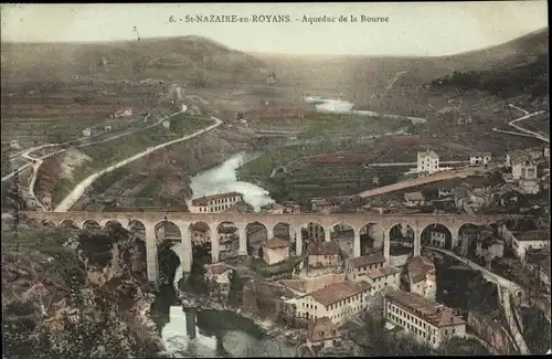 Ak Saint Nazaire en Royans Drome, Aqueduc de la Bourne