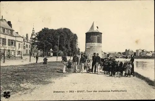 Ak Givet Ardennes, Tour des anciennes Fortifications