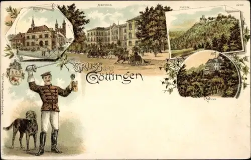 Studentika Litho Göttingen in Niedersachsen, Rathaus, Plesse, Student, Auditorium