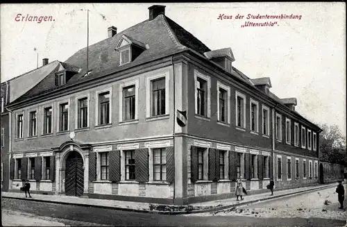 Studentika Ak Erlangen in Mittelfranken, Haus der Studentenverbindung Uttenruthia