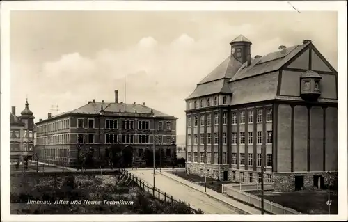 Ak Ilmenau in Thüringen, altes und neues Technikum