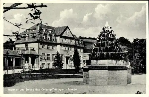 Ak Bad Colberg Heldburg in Thüringen, Sprudel