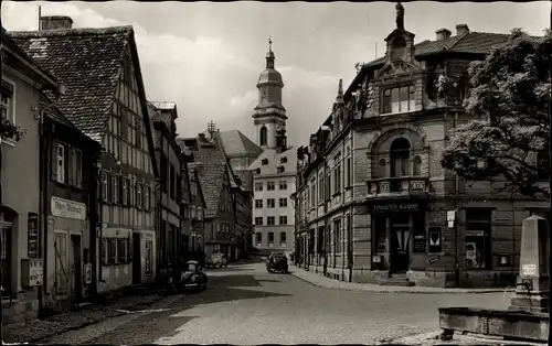 Ak Uffenheim in Mittelfranken, Marktplatz, Geschäfte