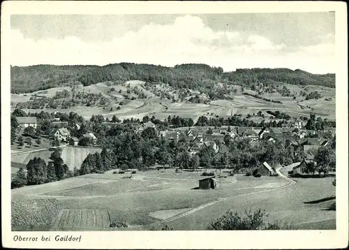 Ak Oberrot in Baden Württemberg, Blick auf den Ort mit Umgebung