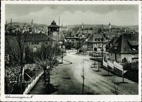 Ak Villingen Schwenningen Neckar, Straßenpartie, Turm