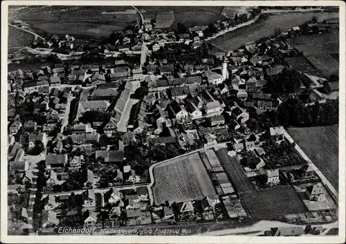 Ak Eichendorf in Niederbayern, Fliegeraufnahme der Stadt