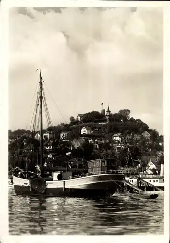 Ak Hamburg Altona Blankenese, Süllberg, Segelboot