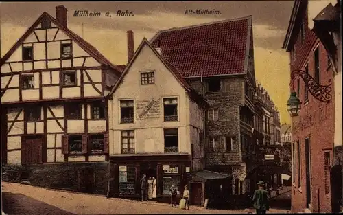 Ak Mülheim an der Ruhr, Altstadt, Fachwerkhäuser