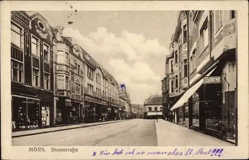 Ak Moers am Niederrhein, Steinstraße, Cigarrenhandlung, Geschäfte