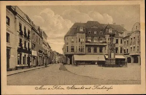 Ak Moers am Niederrhein, Altmarkt, Kirchstraße