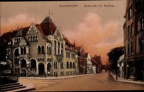 Ak Wunstorf in Niedersachsen, Südstraße, Rathaus
