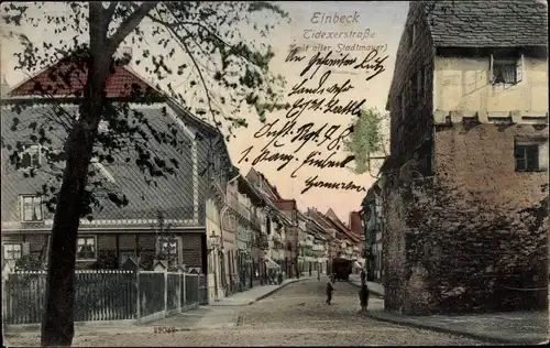 Ak Einbeck in Niedersachsen, Tiedexer Straße, Alte Stadtmauer