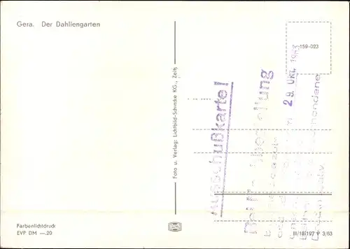 Ak Gera in Thüringen, im Dahliengarten