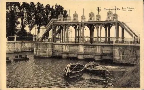 Ak Nieuport Nieuport Westflandern, Les Ecluses