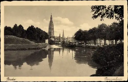 Ak Breda Nordbrabant Niederlande, Prinsenkade, Kirche