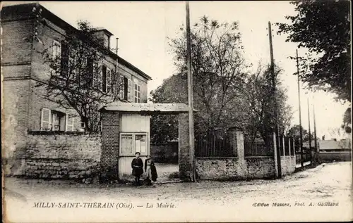 Ak Milly sur Thérain Oise, Rathaus