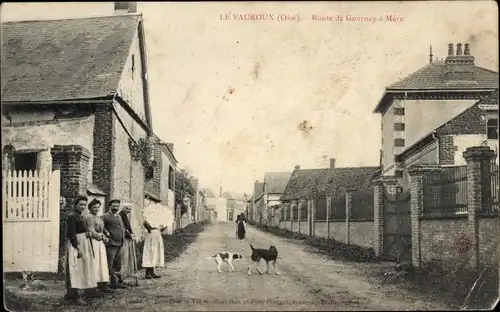 Ak Méru Oise, Route de Gournay