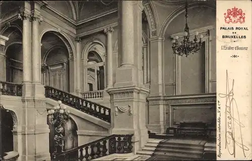 Postkarte Brüssel Brüssel, Haupttreppe, Königspalast
