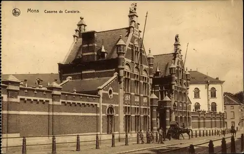 Ak Mons Wallonie Hennegau, Kavalleriekaserne