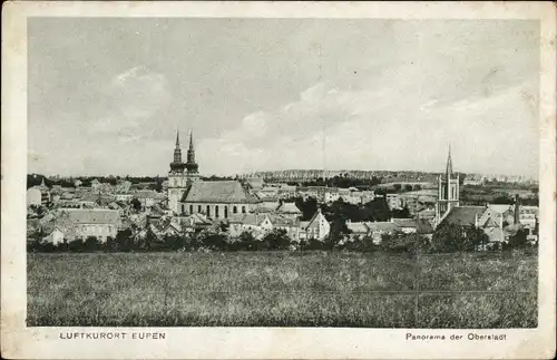 Ak Eupen Wallonien Lüttich, Panorama der Oberstadt