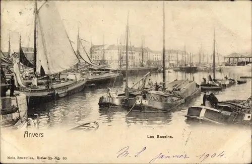 Ak Antwerpen Antwerpen Flandern, Die Becken