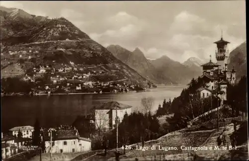 Ak Castagnola Cassarate Lugano Kt. Tessin, Monte Brè