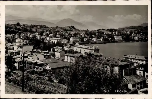 Ak Lugano Kanton Tessin Schweiz, Ortsansicht