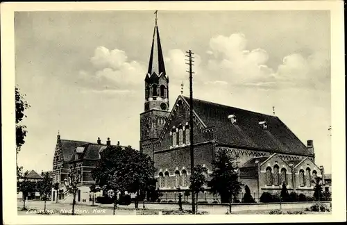 Ak Zaamslag Zeeland Niederlande, N. H. Kirche