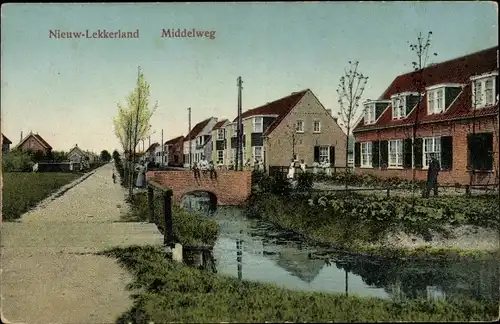 Ak Nieuw Lekkerland Molenlanden Südholland, Middelweg