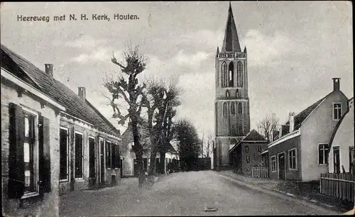 Ak Houten Utrecht Niederlande, Heereweg, N. H. Kirche