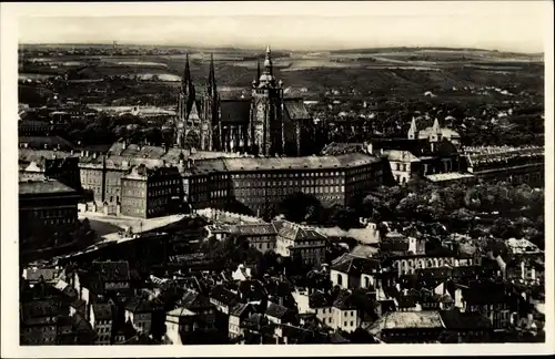 Ak Praha Prag Tschechien, Hradčany Hradschin, Luftbild