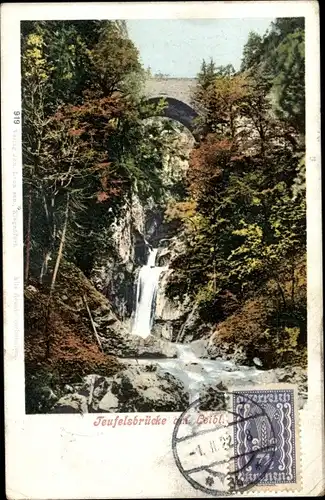 Ak Kärnten, Teufelsbrücke im Loibltal