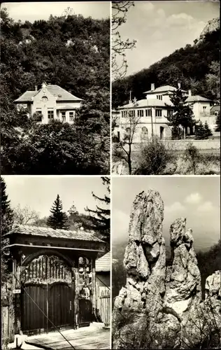 Ak Csobánka Budapest Ungarn, Villen, Felsmassiv, Eingang