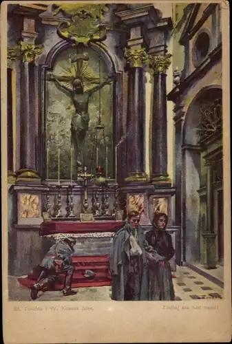 Künstler Ak Kraków Krakau Polen, Tondo i. W., Altar