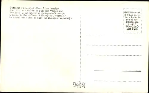 Ak Budapest Ungarn, Kirche