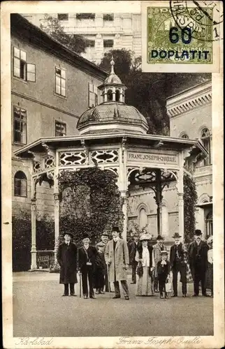 Ak Karlovy Vary Karlsbad Stadt, Franz Joseph Quelle