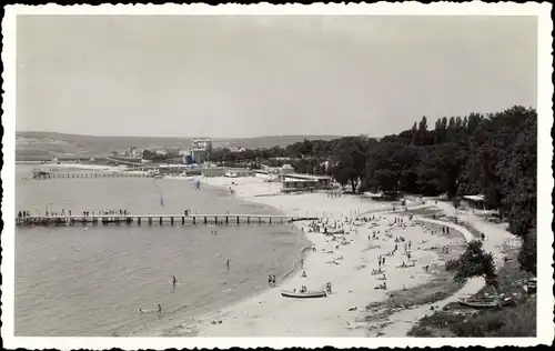 Ak Warna Varna Bulgarien, Totalansicht, Strand, Brücke