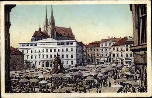 Ak Brno Brünn Südmähren, Krautmarkt