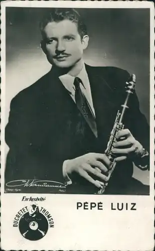 Ak Schauspieler und Sänger Pepe Luiz, Portrait, Musikinstrument
